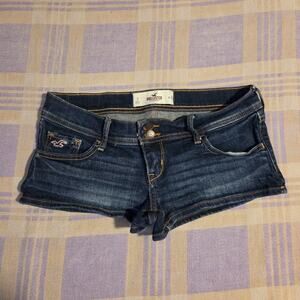 Vintage Y2K Hollister California Low Rise Micro Mini Denim Shorts 3 Arc Cutoff
